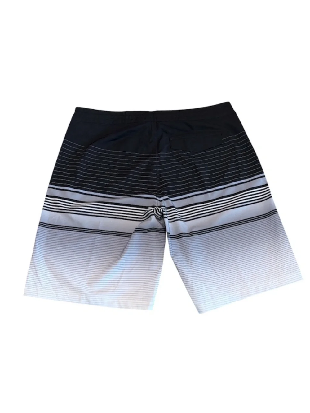 Goodfellow & Co Black White Stripe Board Shorts Mens 36 NWT Swim Trunks